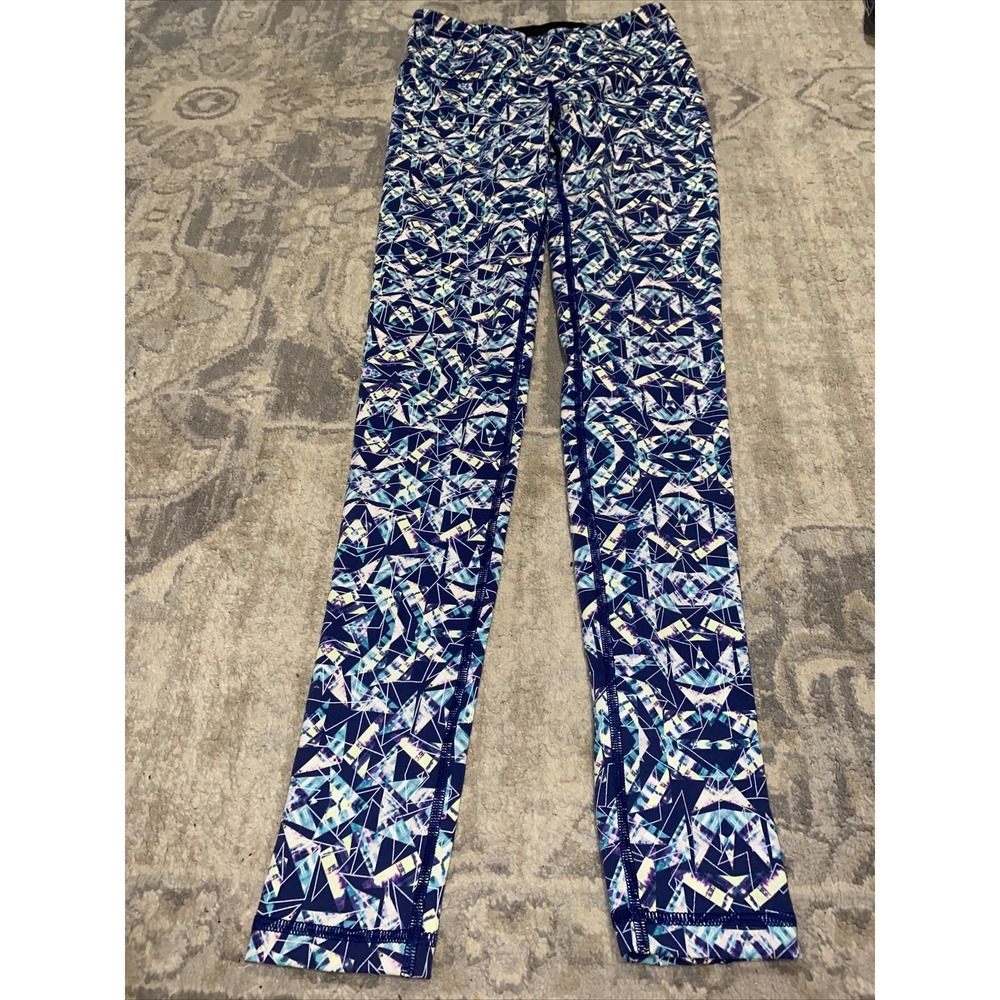 Victoria's Secret SPORT VSX Knockout Blue Fitted Yoga Pants Size XS Xsmall Women